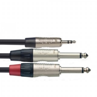 Stagg NYC3/MPS2PR N系列 3Ｍ Y型立體聲音源線 3.5 公 對 6.3 單聲道 公